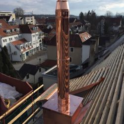 Kupferleichtbauschornstein in Ulm