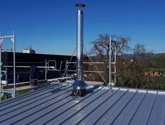 Leichtbauschornsteinmontage in Weingarten