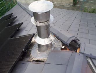 Leichtbauschornstein mit Windkat