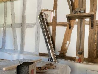 Lackierter Schornstein in Dußlingen